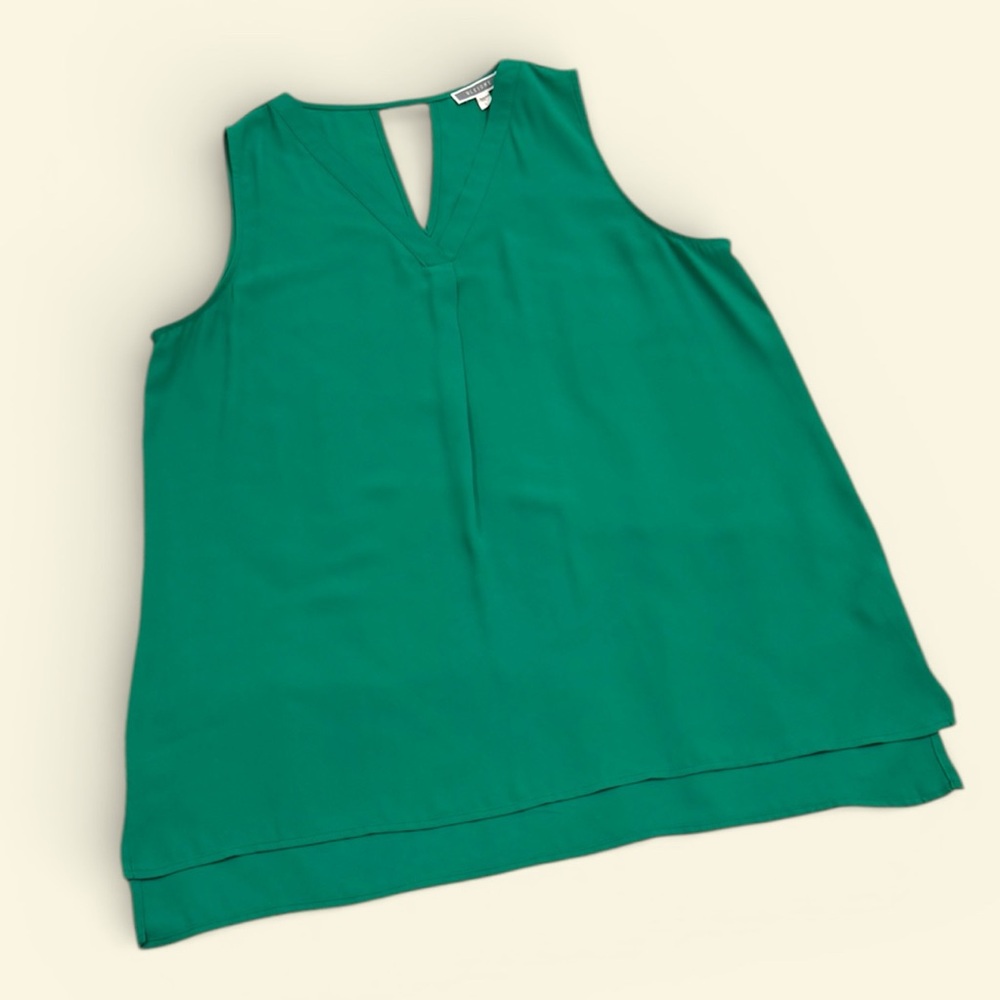 Pleione Emerald Sleeveless Blouse Large